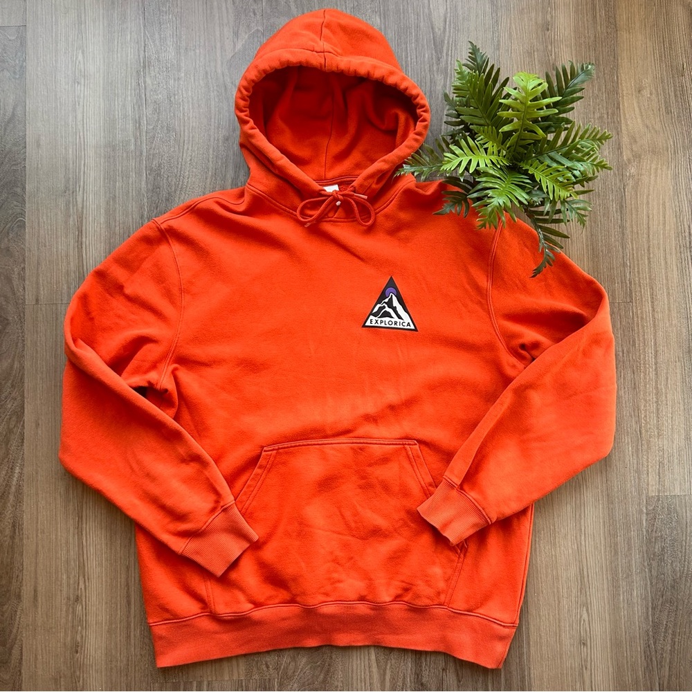 Explorica Mountain Logo Hoodie - Orange - XL
